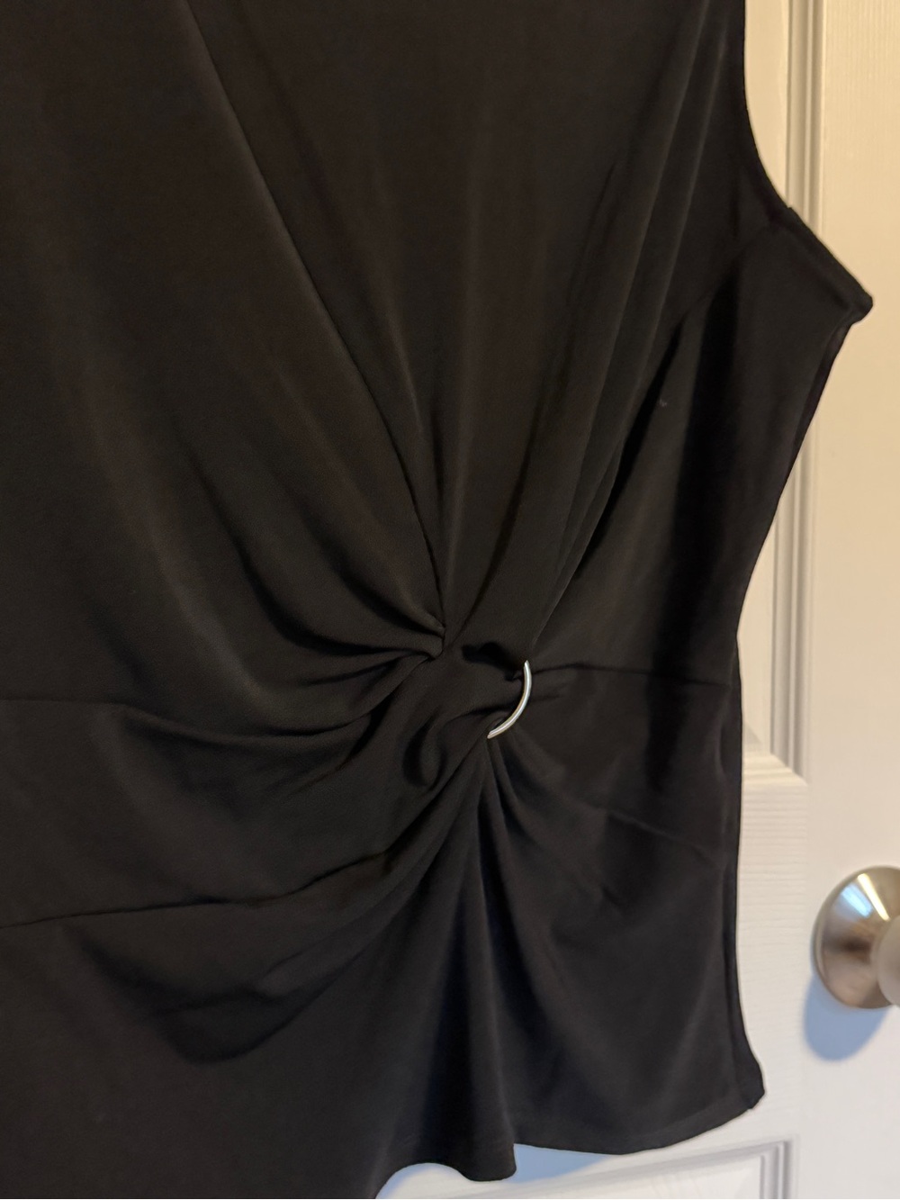 NWT WHBM Ring Detail Ruched Sleeveless Tank Top Large Elegant Chic Business Wear - Picture 4 of 8